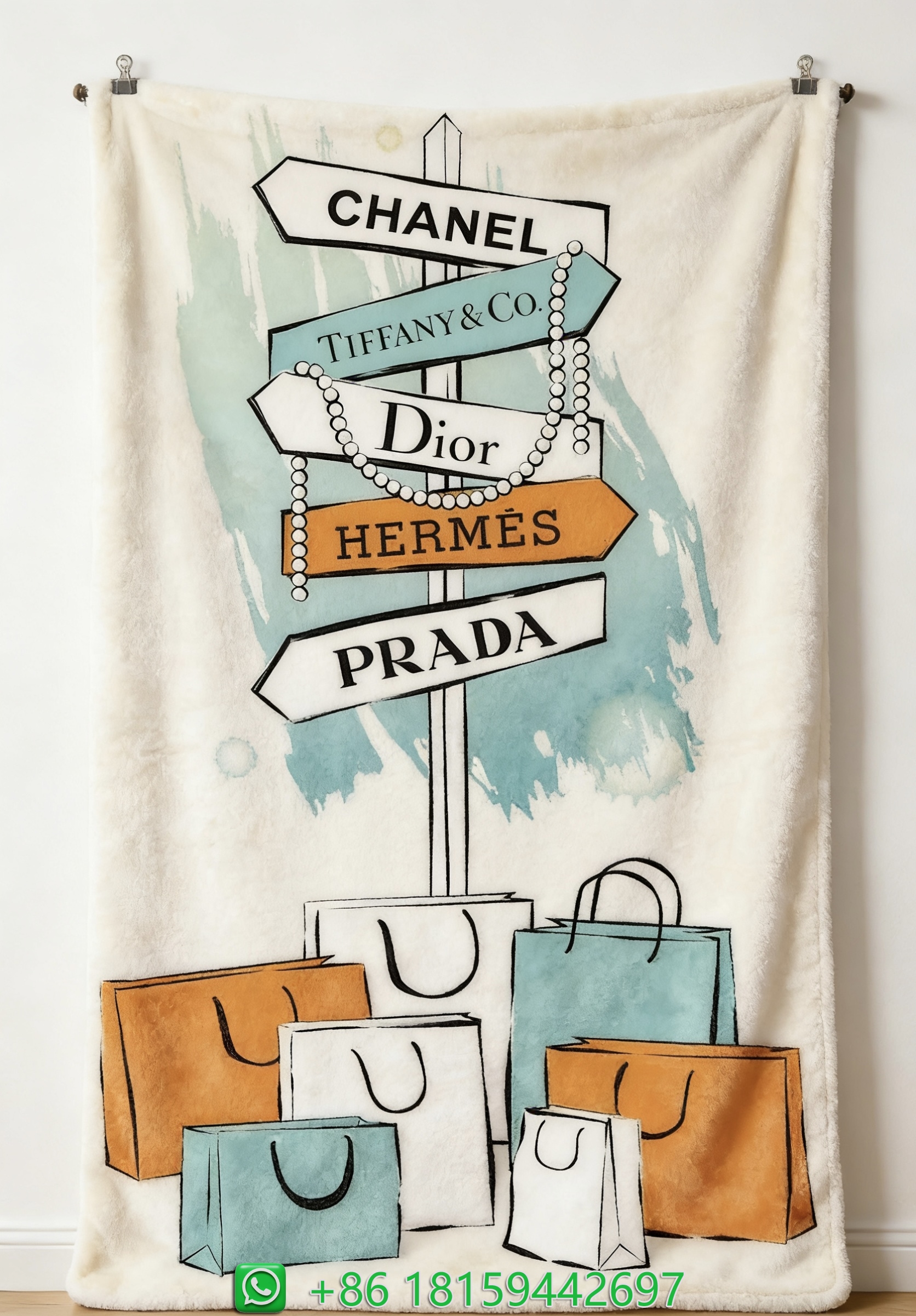 Hermes Throw Blankets